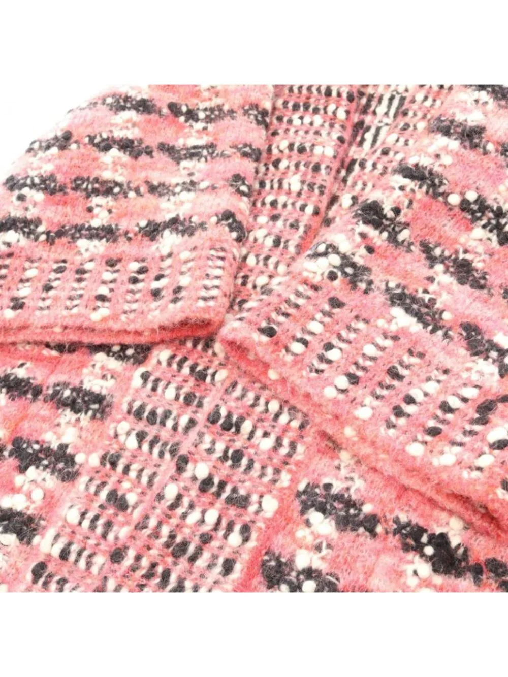 Chanel Cardigan CC Logo Button Pink Wool Long